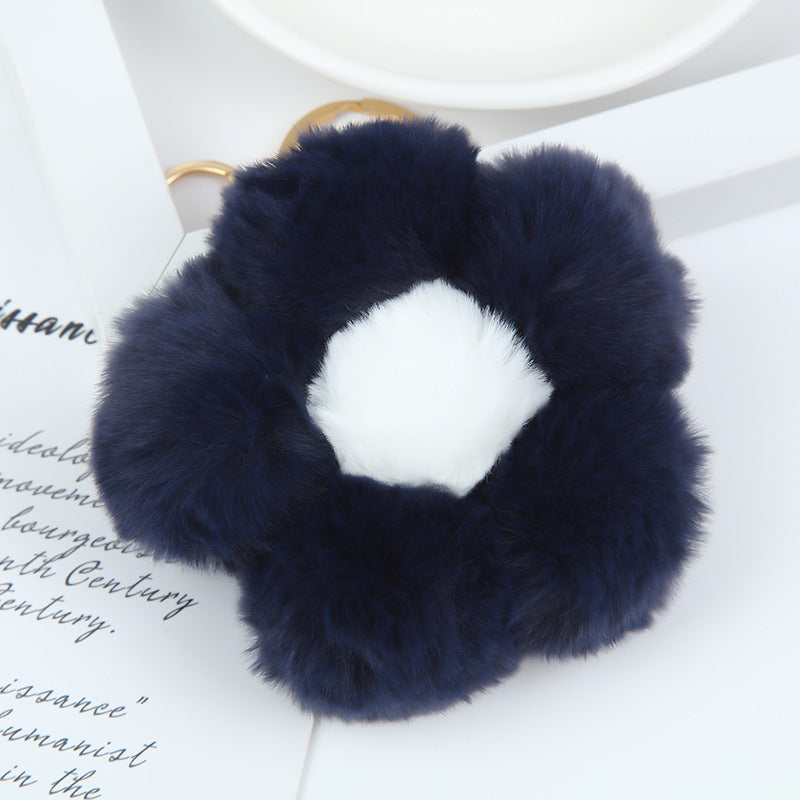 Wholesale Flower Ball Plush Small Flower Keychain